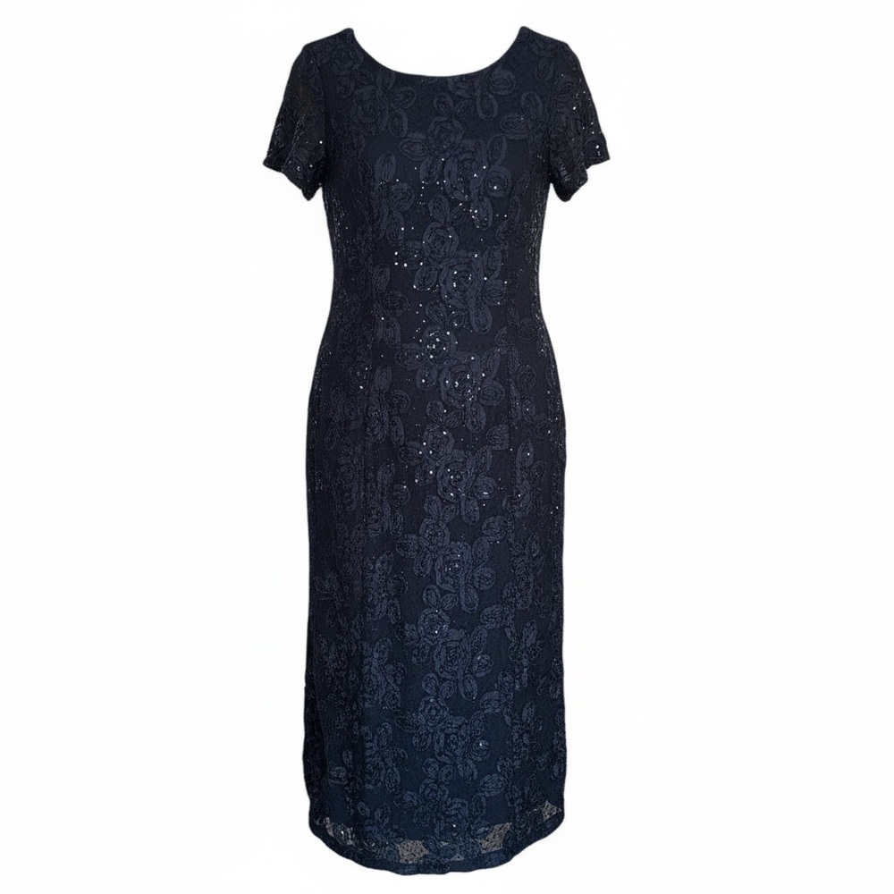 Alex Evenings Soutache Sequin A-Line Dress Womens 22W NWT Formal Evening Party